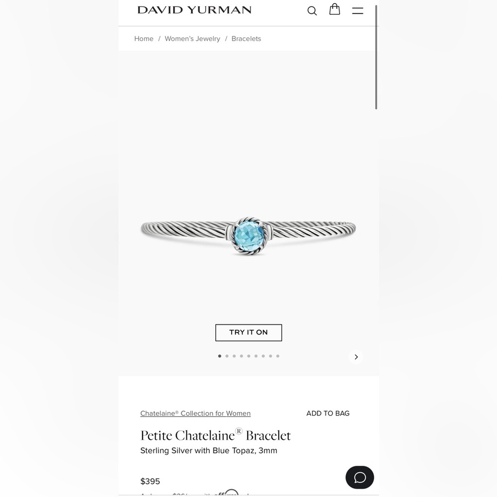 David Yurman Petit Chatelaine Bracelet 3mm